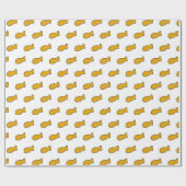 geel vispakpapier cadeaupapier (Vlak)