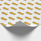 geel vispakpapier cadeaupapier (Hoek)