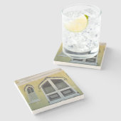 Geel vlammenbrood - Martha's wijntuin Stenen Onderzetter (Zijkant)