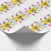 Geel Vleermuis Monster Verjaardagscadeau Inpakpapi Cadeaupapier (Hoek)