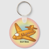 Geel vliegtuig sleutelhanger (Voorkant)