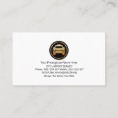 Geel Vliegveld Taxi Rijden Visitekaartje (Achterkant)