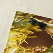 Geel vlinderstrand, naam, strandlaken (In situ)