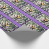 Geel vlinderwerkpapier cadeaupapier (Hoek)