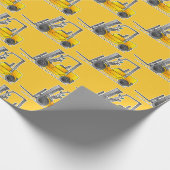 Geel voertuig voor de bouw van een wagen voor vork cadeaupapier (Hoek)