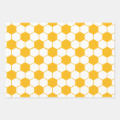 Geel Voetballen patroon Inpakpapier Vel (Voorkant 2)