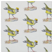 Geel Vogel Polyester Poplin (60" breedte) Stof (Swatch)