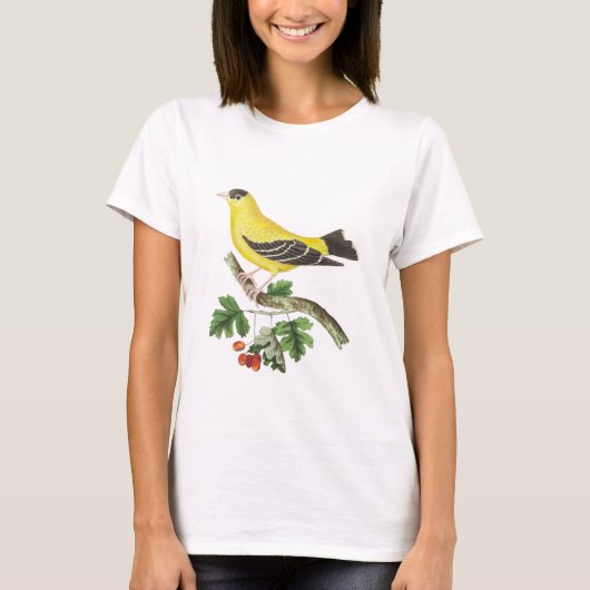 Geel vogelbaars Golden Finch  T-shirt (Voorkant)