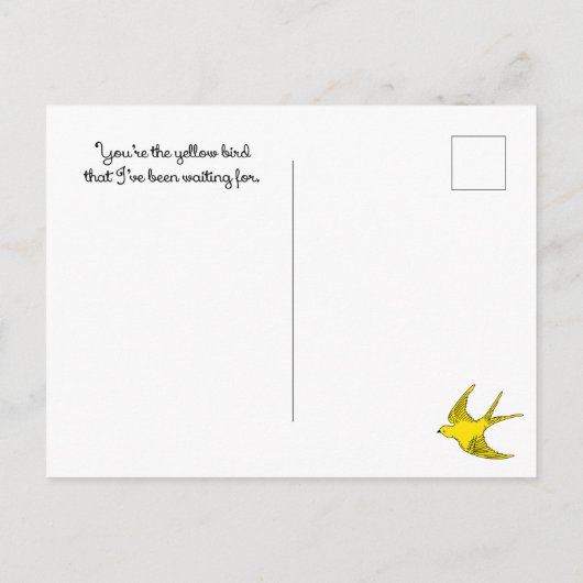 Geel vogelBriefkaart Briefkaart (Achterkant)