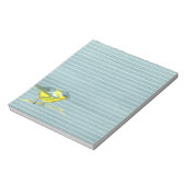 Geel vogelgrijs, gelaagd notitieblok (Linkerzijde)