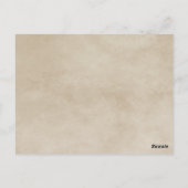 Geel vogelvrij Tafelnummer Briefkaart (Achterkant)