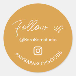 Geel volg ons op Instagram Package Sticker