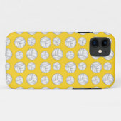 Geel volleybalpatroon Case-Mate iPhone case (Achterkant (horizontaal))