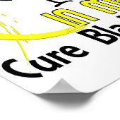 Geel voor iemand die ik bladerkanker nodig heb poster (Hoek)