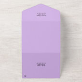 Geel voor lavender, Love & Devotion, Wedding All In One Uitnodiging (Buitenkant)