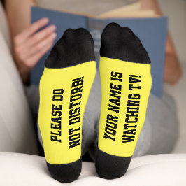 Geel voor PERSONALIZED Message Socks Sokken