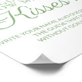 Geel Vrijgezellenfeest Guess Kisses spel Poster (Hoek)