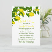 Geel Vrijgezellenfeest Lemon en groene Waterverf Kaart (Staand voorkant)