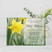 Geel Vrijgezellenfeest van de Lente Daffodil Kaart (Staand voorkant)