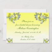 Geel Vrijgezellenfeest van Floral Kaart (Voorkant)