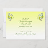 Geel Vrijgezellenfeest van Floral Kaart (Achterkant)