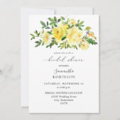 Geel Vrijgezellenfeest van Floral Kaart (Voorkant)