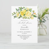 Geel Vrijgezellenfeest van Floral Kaart (Staand voorkant)