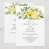 Geel Vrijgezellenfeest van Floral Kaart (Voorkant / Achterkant)