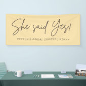 Geel Vrijgezellenfeest zei ze ja Spandoek (Beurs)