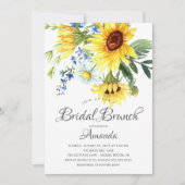Geel Vrijgezellenfeest zonnebloem Brunch Kaart (Voorkant)