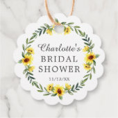 Geel Vrijgezellenfeest Zonnebloem Favor Gift Label (Achterkant)