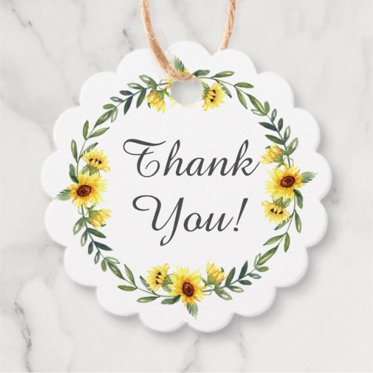 Geel Vrijgezellenfeest Zonnebloem Favor Gift Label (Voorkant)