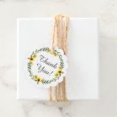 Geel Vrijgezellenfeest Zonnebloem Favor Gift Label (In situ)