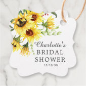 Geel Vrijgezellenfeest Zonnebloem Favor Gift Label (Achterkant)