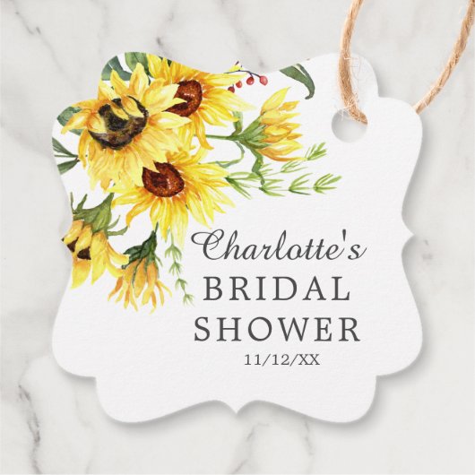 Geel Vrijgezellenfeest Zonnebloem Favor Gift Label (Achterkant)