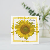 Geel Vrijgezellenfeest zonnebloem Kaart (Staand voorkant)