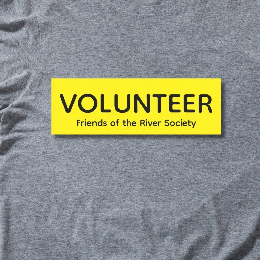 Geel Vrijwilligersbadge Naam Tag