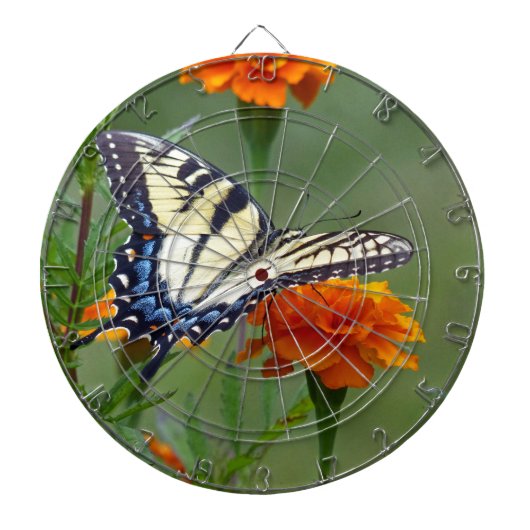 Geel vrouw oostelijke tijgermoerstaart dartbord (Voorkant)
