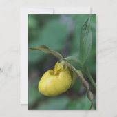 Geel Vrouwenschoen Bloemige Trouw Save The Date Kaart (Achterkant)