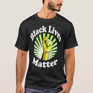 Geel vuist zwart vezel Matter BLM T-shirt