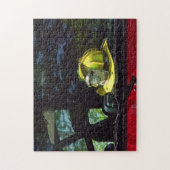 Geel Vuur Kapitein's Helm Legpuzzel (Verticaal)