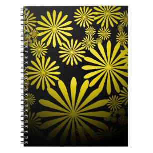 Geel vuurwerk notitieboek