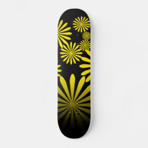 Geel vuurwerk skateboard