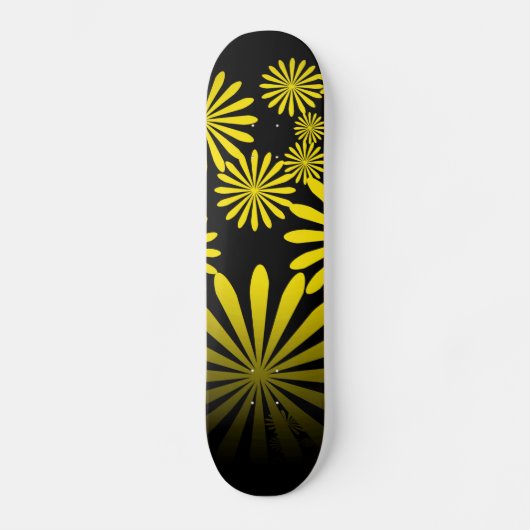 Geel vuurwerk skateboard (Voorkant)