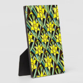 Geel Waardevol Bloemen Patroon Fotoplaat (Zijkant)