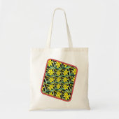 Geel Waardevol Bloemen Patroon Tote Bag (Voorkant)