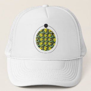 Geel Waardevol Bloemen Patroon Trucker Pet
