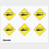 Geel "waarschuwingsbord" ronde sticker (Vel)