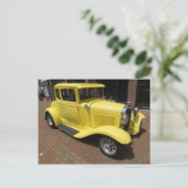 Geel warm staafje briefkaart (Staand voorkant)