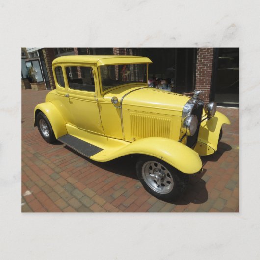 Geel warm staafje briefkaart (Voorkant)